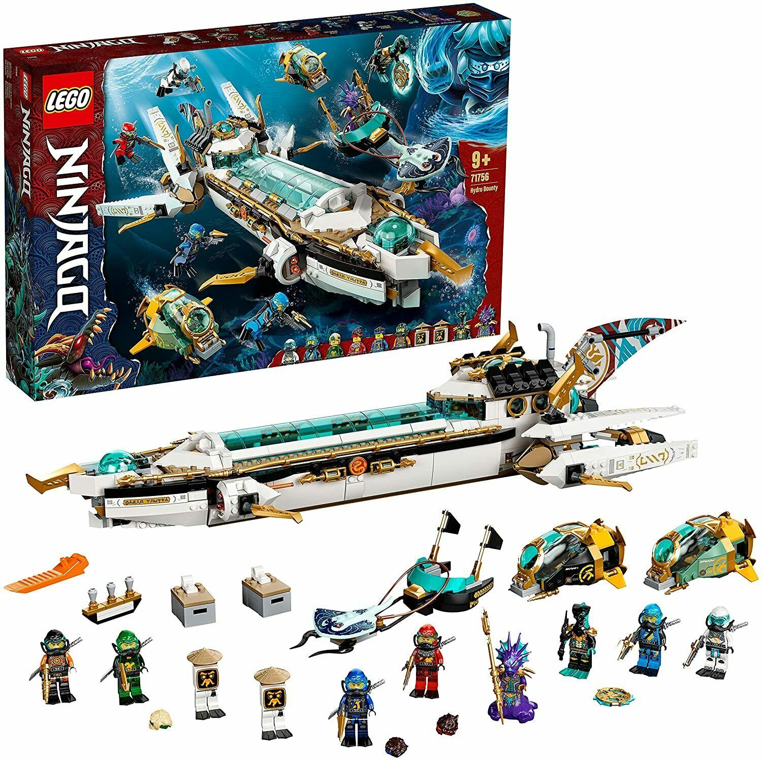 LEGO 71756 Ninjago Boat Of Assault Hydro, Submarine Of Toy for Build - $382.68