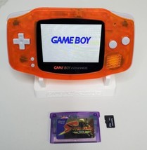 GameBoy Advance GBA Console W/ IPS V2 Screen Mod SD Games Flash Cart &amp; N... - $176.72