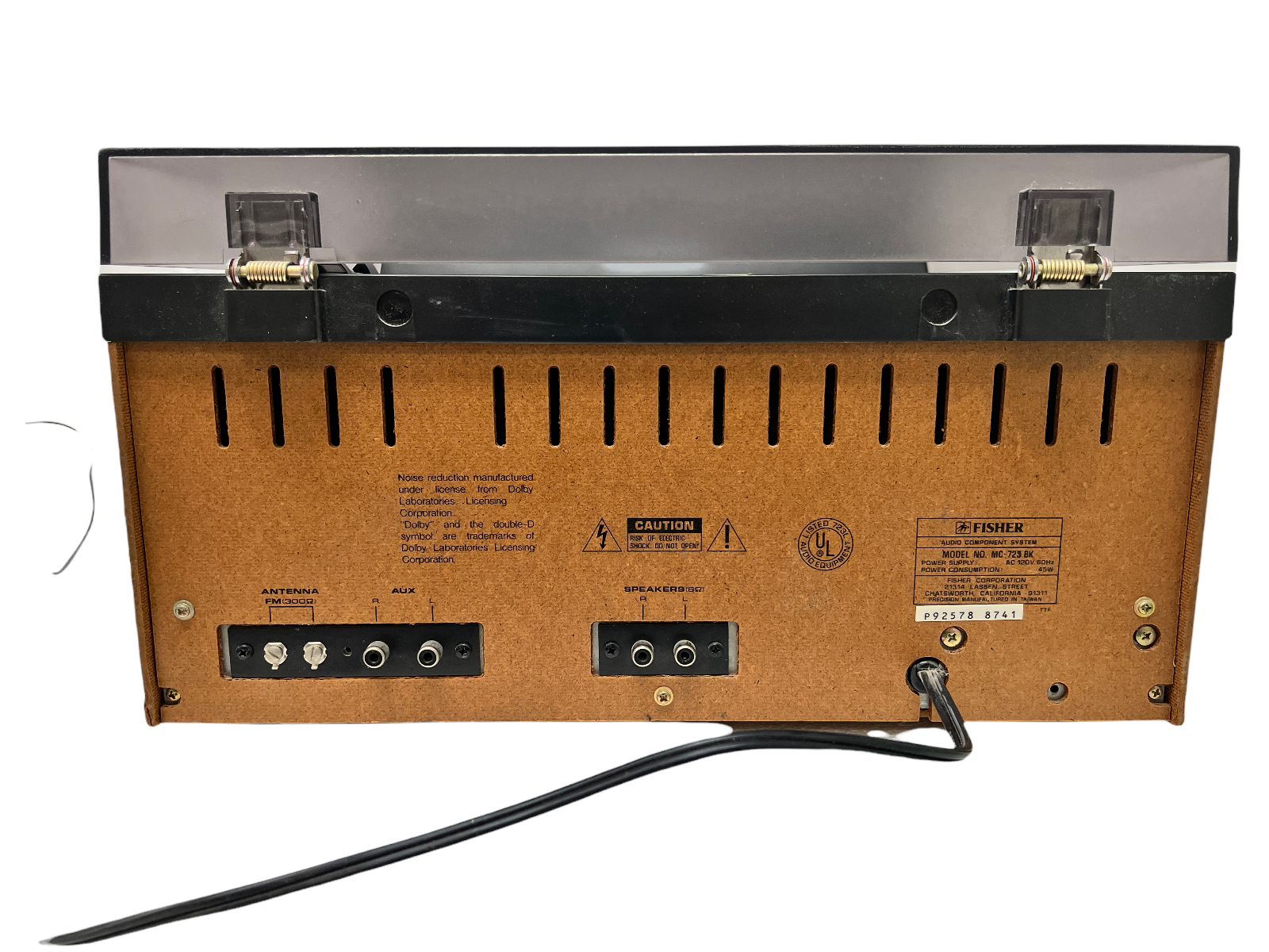 Fisher Audio Component System w/ Turntable +Dual Tape Deck MC723BK