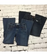 Girls Clothing Sz 10 Blue Jeans Lot Of 2 Bootcut Flare Jordache Levi’s  - $19.79