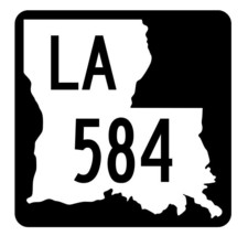 Louisiana State Highway 584 Sticker Decal R6002 Highway Route Sign - $1.45+