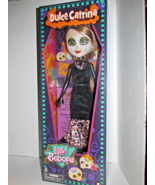 Little Bebops Catrina Day Of The Dead Dulce Doll 20&quot; Happy Line Black Le... - $37.62
