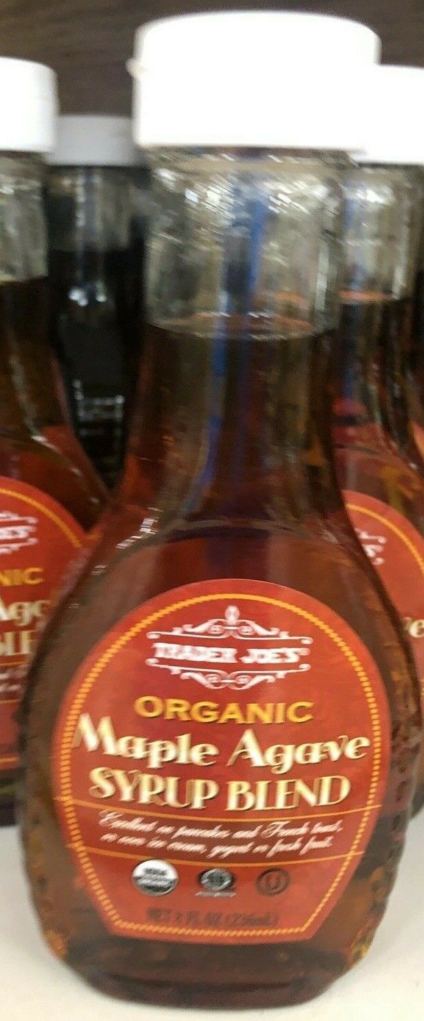 Trader Joe’s Organic Maple Agave Syrup blend 8 oz glass bottle Syrups