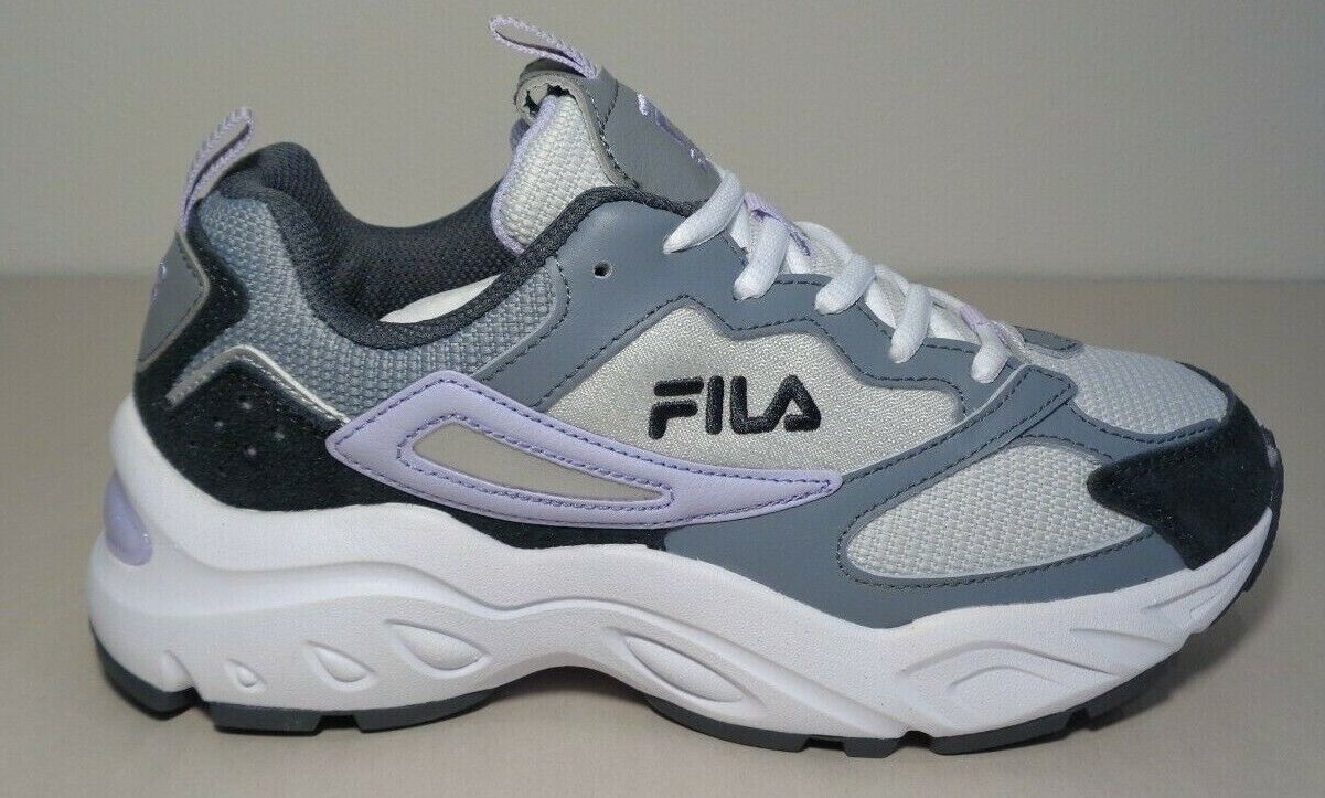 Fila Size 6.5 M ENVIZION Grey Lilac Leather Mesh Sneakers New Women's Shoes