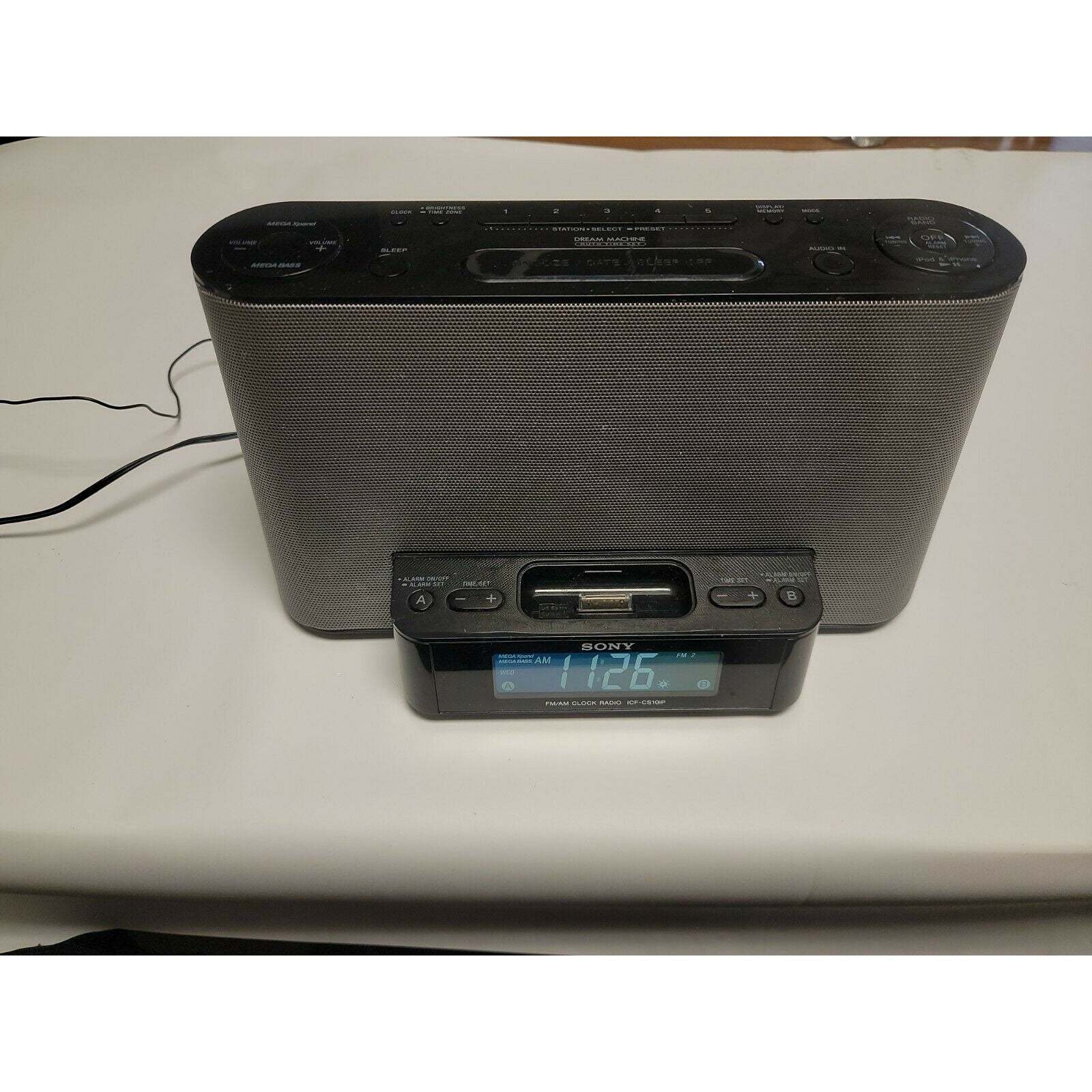 Sony Dream Machine Icf-cs10ip Personal Audio Apple Docking System Alarm 