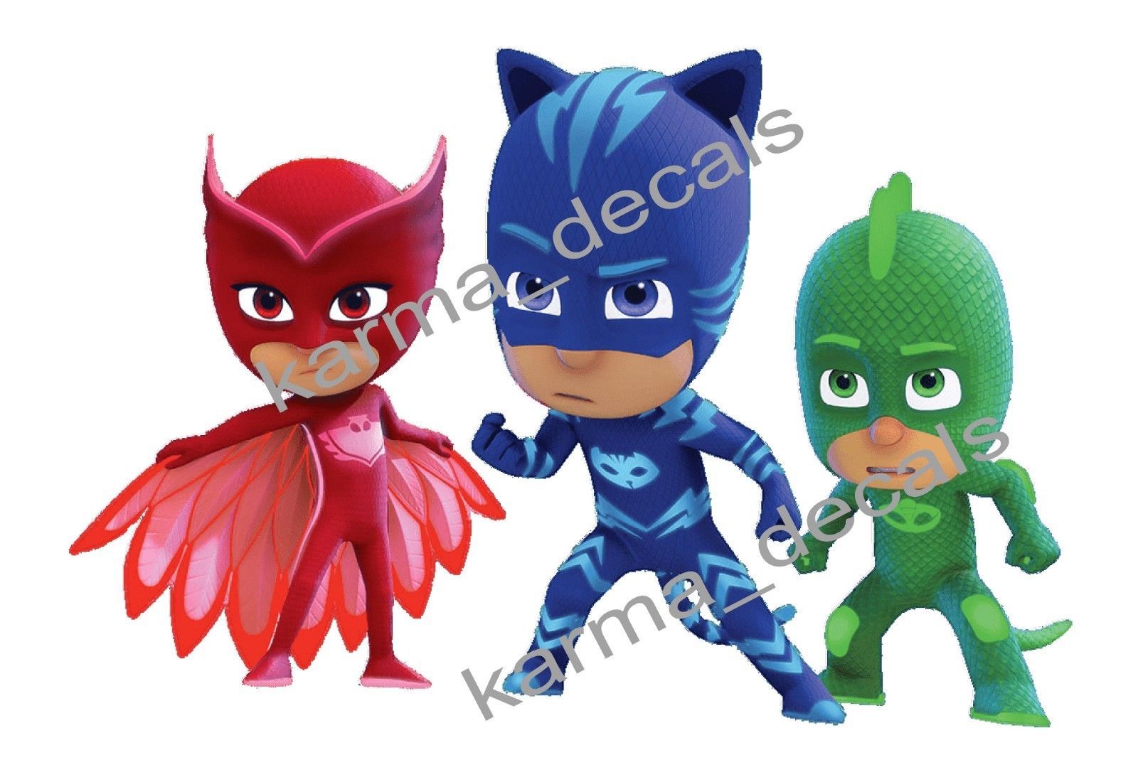 Pj Masks kids bedroom 3D Window Decal WALL STICKER Home Decor Art Mural