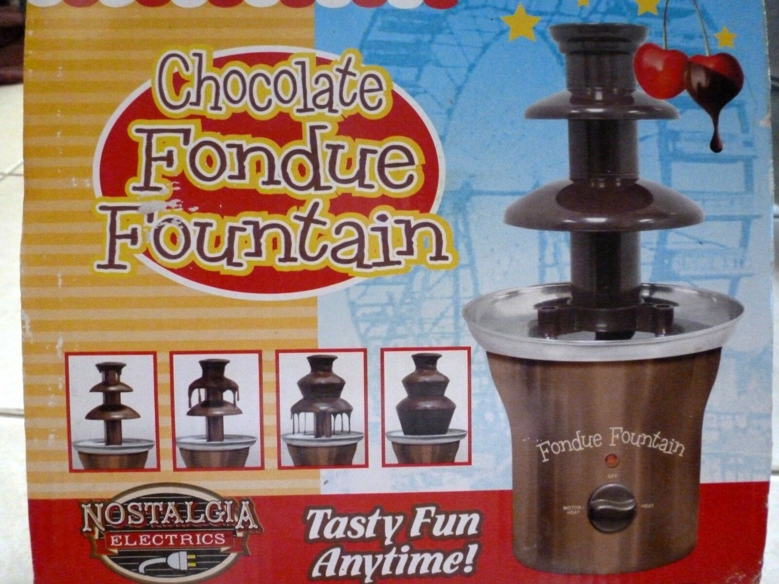 Nostalgia CFF-600 Stainless-Steel 2-Tier Chocolate Fondue Fountain 