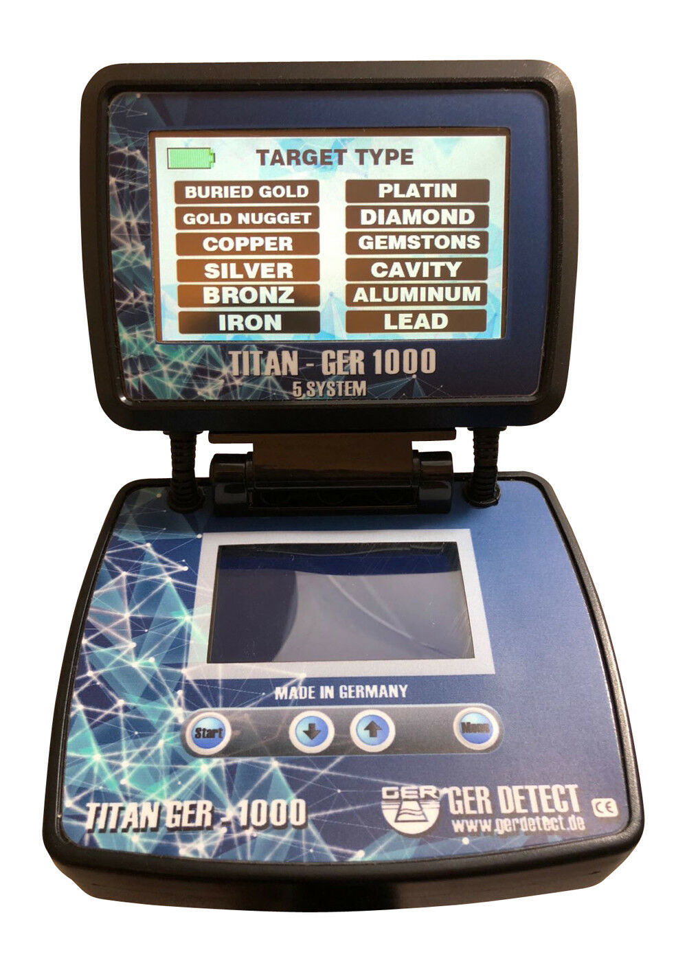 GER Detect Titan 1000 Professional Deep 3D Geolocator Metal Detector