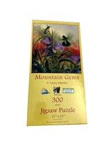 SunsOut Mountain Gems 300 Piece Jigsaw Puzzle Hummin Birds Floral Nature New - $16.83