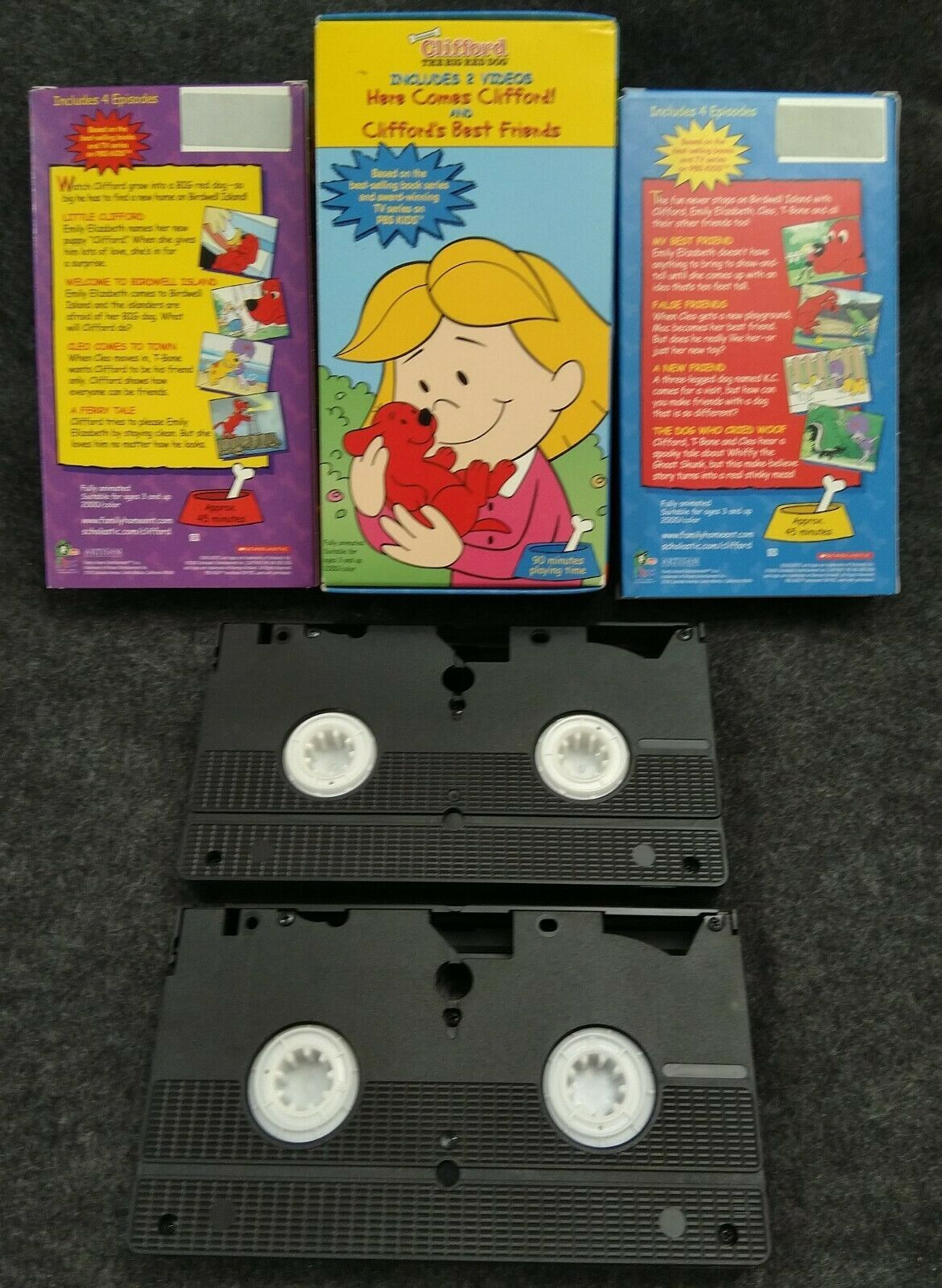 VHS Clifford the Big Red Dog - Here Comes Clifford and Best Friends (8