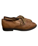 Jeffrey Campbell Havana Leather Oxford Lace Up Comfort Leather Size 8 Brown - $45.99