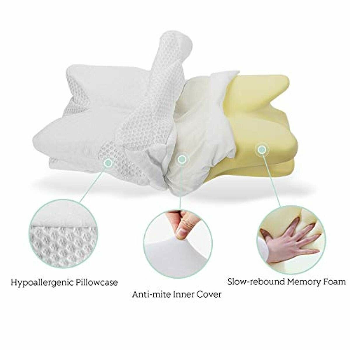 Coisum Back Sleeper Cervical Pillow - Memory Foam Pillow for Neck and ...