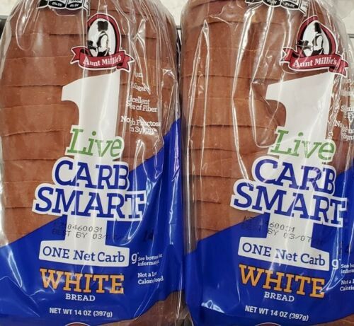 2 Aunt Millie's LOW CARB White Bread Great Taste Just Like Regular ...
