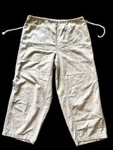 Vtg Women Stripe Issey Miyake Plantation Cotton Linen Capri Pants S Made Japan image 9