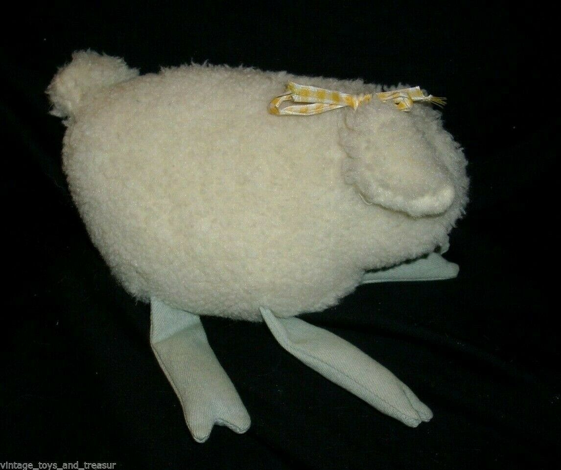 1999 EDDIE BAUER MUSICAL BABY LAMB BAA BA SHEEP WIND UP STUFFED ANIMAL TOY PLUSH - $32.73