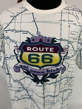 Vintage Route 66 T Shirt All Over Print Map Tee Crew NWT Men’s 2XL 90s - $39.99