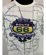 Vintage Route 66 T Shirt All Over Print Map Tee Crew NWT Men’s 2XL 90s - $39.99