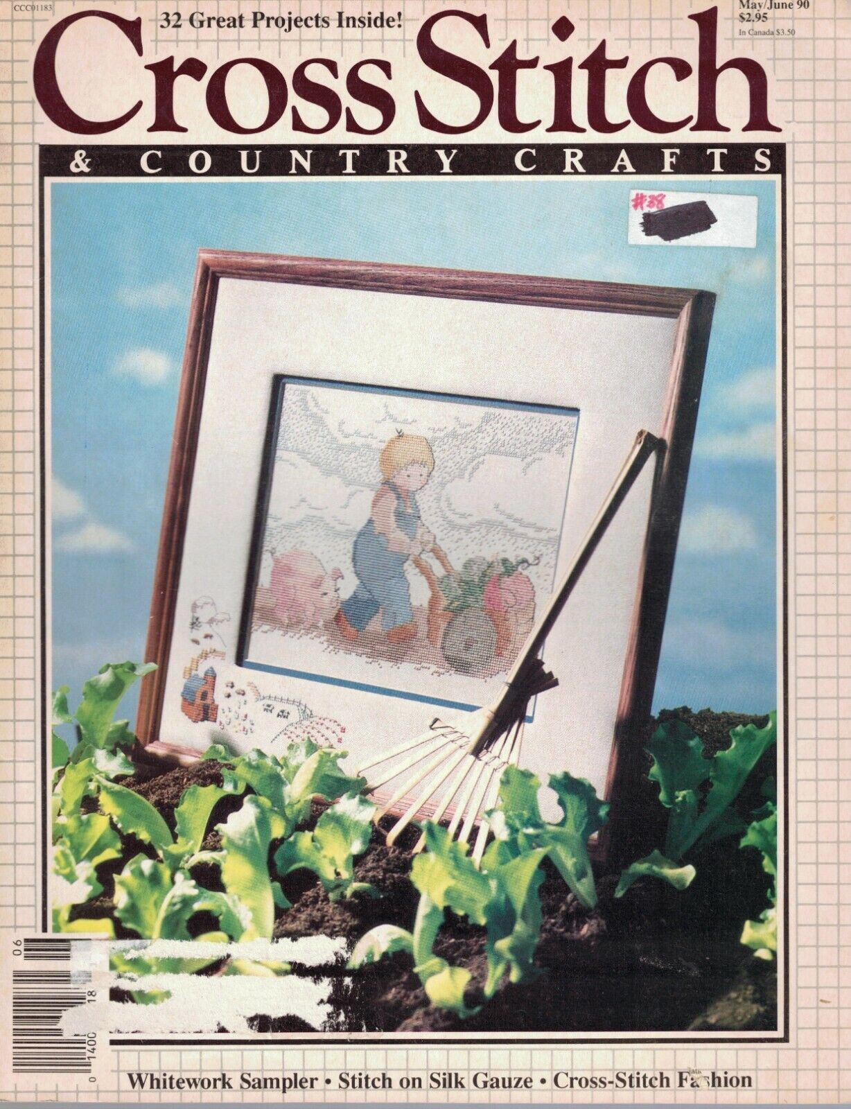 Cross Stitch & Country Crafts Magazine May/June 1990 32 Projects