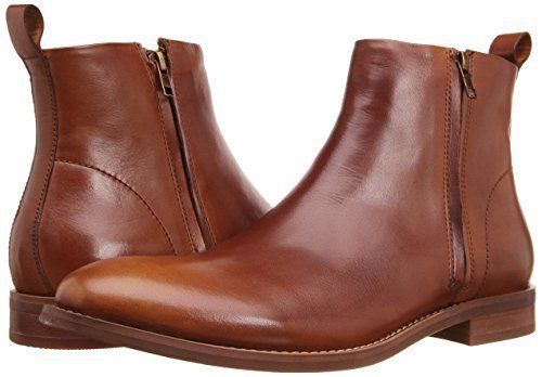 Men's Brown Color Plain Pointed Toe High Ankle Side Zipper Vintage Leather Boots