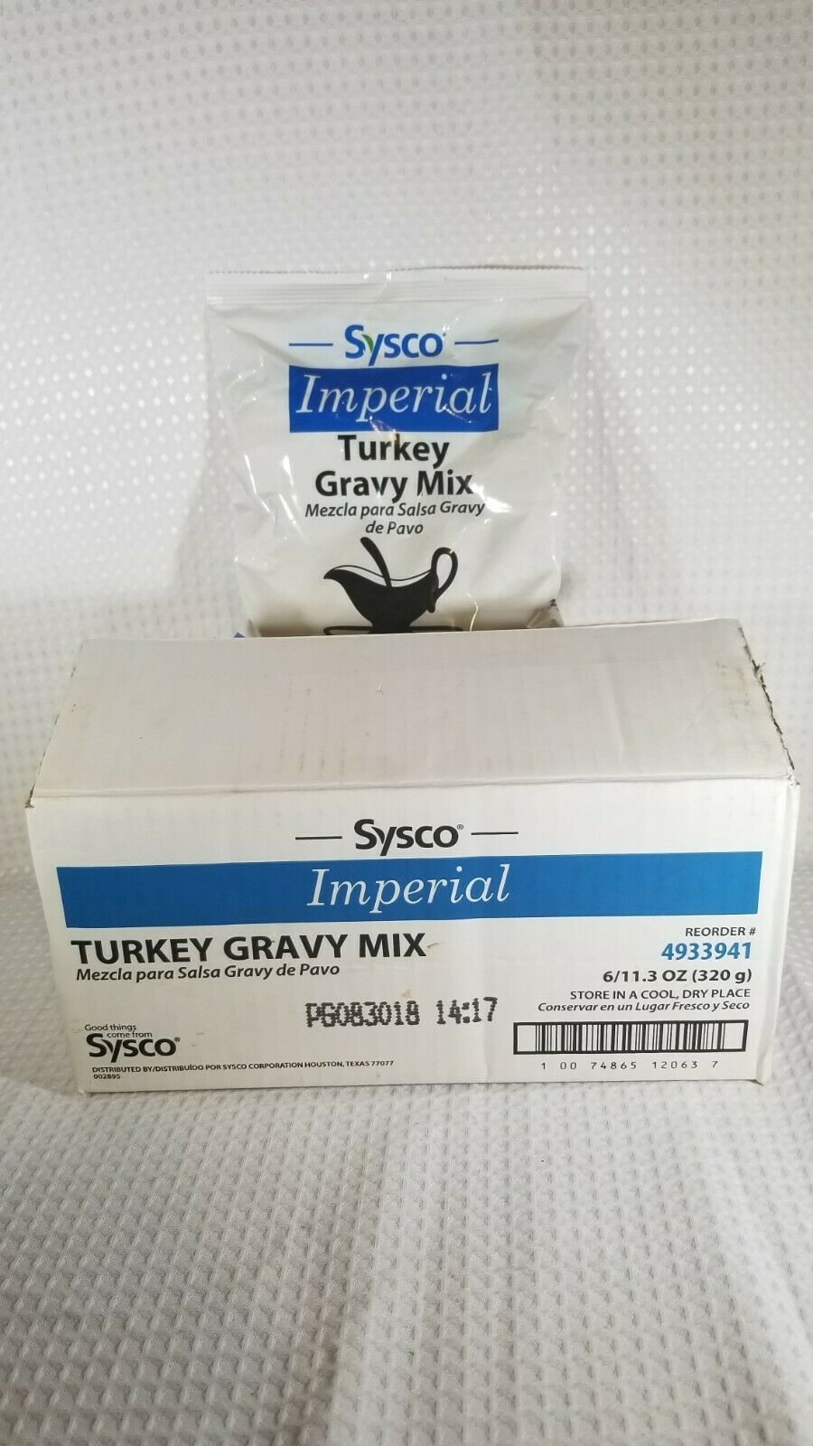 Sysco Imperial Turkey Gravy Mix 4933941 11.3oz (320g) Pouch (6