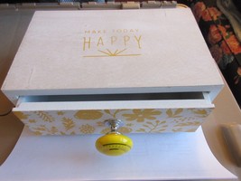 Hallmark Desk Top Trinket Box, &quot;Make Today Happy&quot; , 8&quot; X 5&quot; X 3&quot; - $13.86