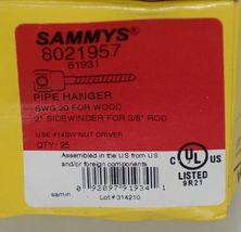 Sammys 8021957 Threaded Rod Anchoring System 2 Inch Sidewinder 3/8" Rod image 4