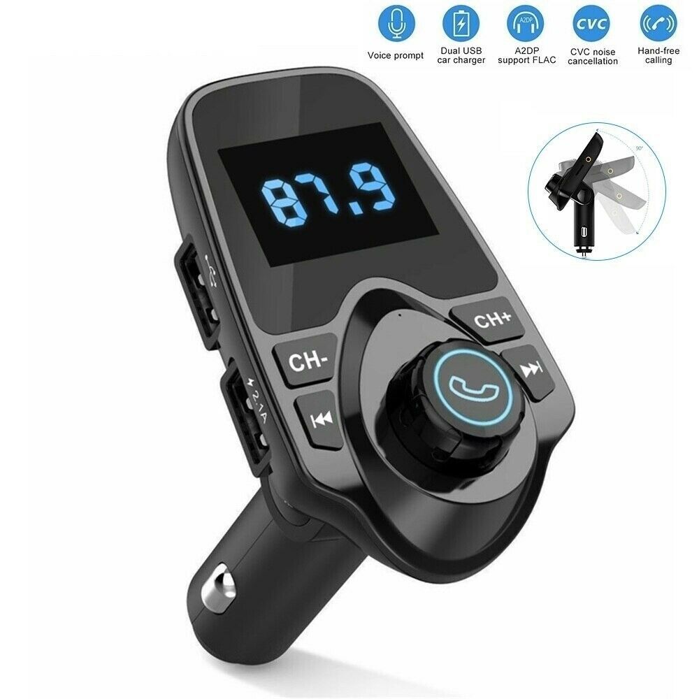 Wireless Radio FM Transmitter Bluetooth 5.0 Audio MP3 Player USB Car Charger USA