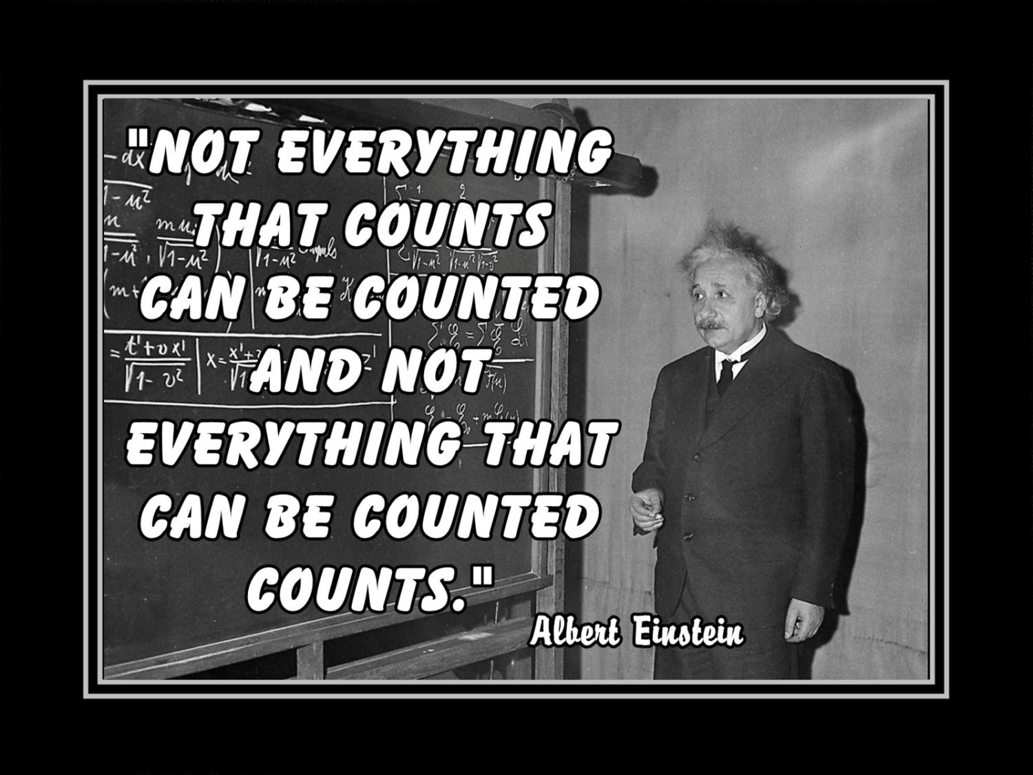 Einstein Quote Poster - Albert Einstein Inspirational Saying Wall Art