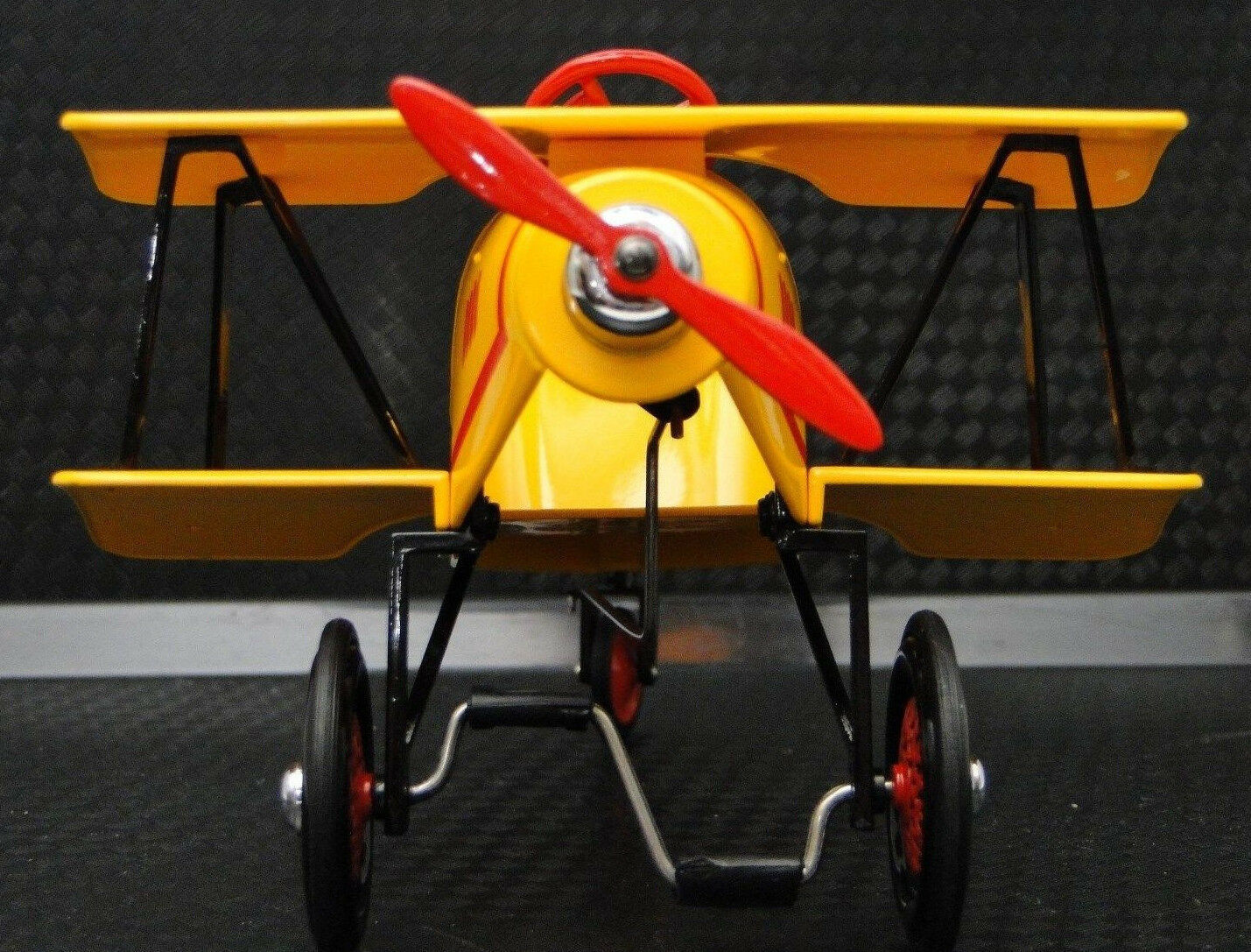 Plane Pedal Car Yelo WW1 Vintage Airplane Metal Collector Model Length