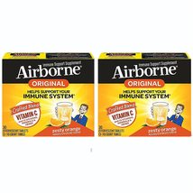 Airborne 1000mg Vitamin C with Zinc, SUGAR FREE Effervescent Tablets, Immune Sup image 1