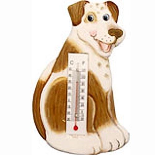 Small brown dog outdoor window thermometer - $10.95