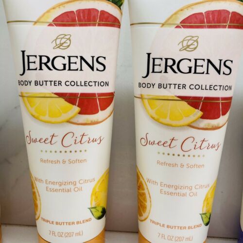 4 Jergens Body Butter Collection 3 SWEET CITRUS & 1 LAVENDER Lotion 7