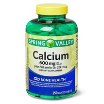 Spring Valley 600 mg Calcium + Vitamin D3 Bone Health 250 Tablets+ - $19.79