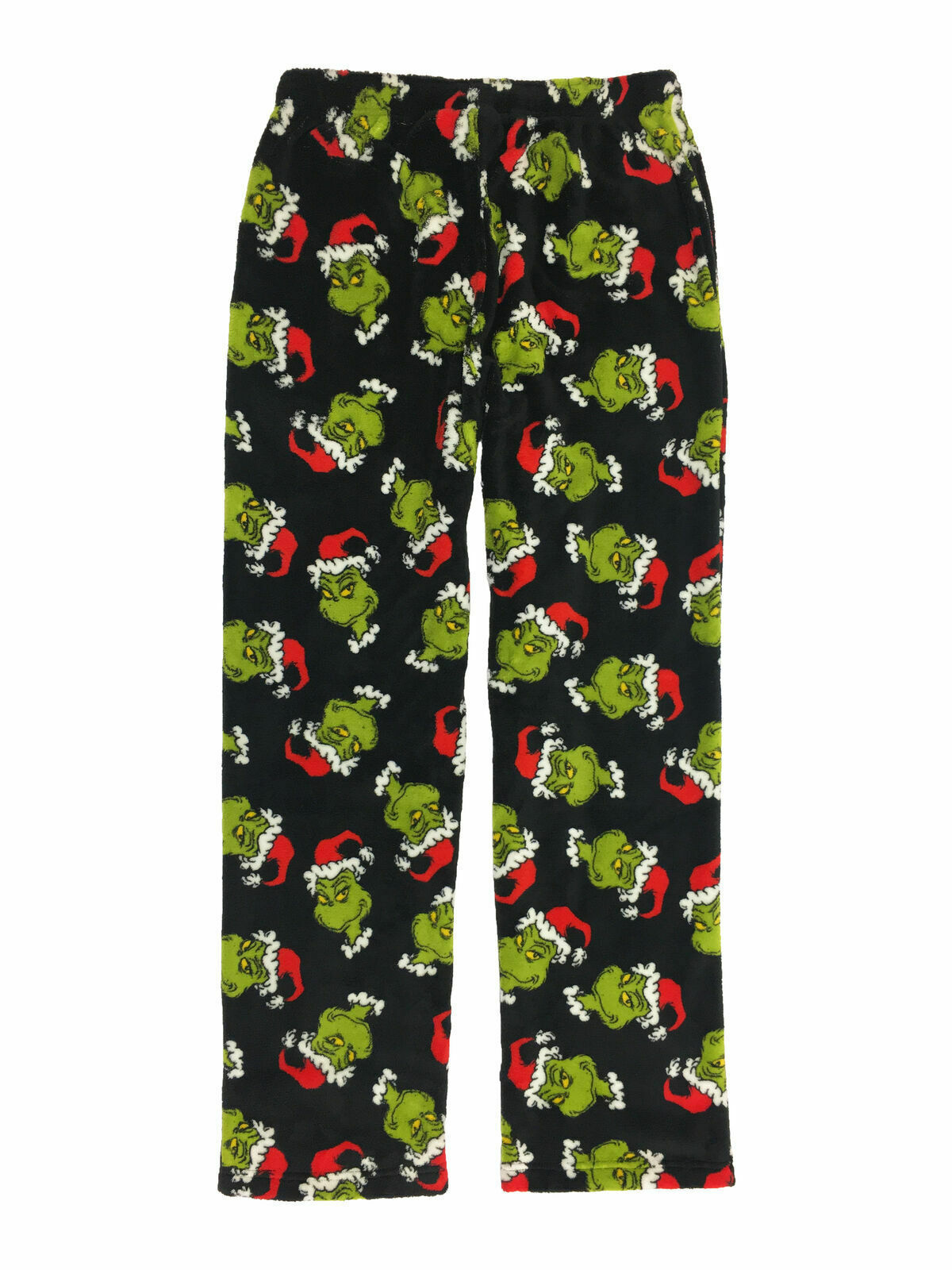 Grinch Pajama Pants Dr. Seuss Santa Hat Christmas Plush Fleece Men's ...