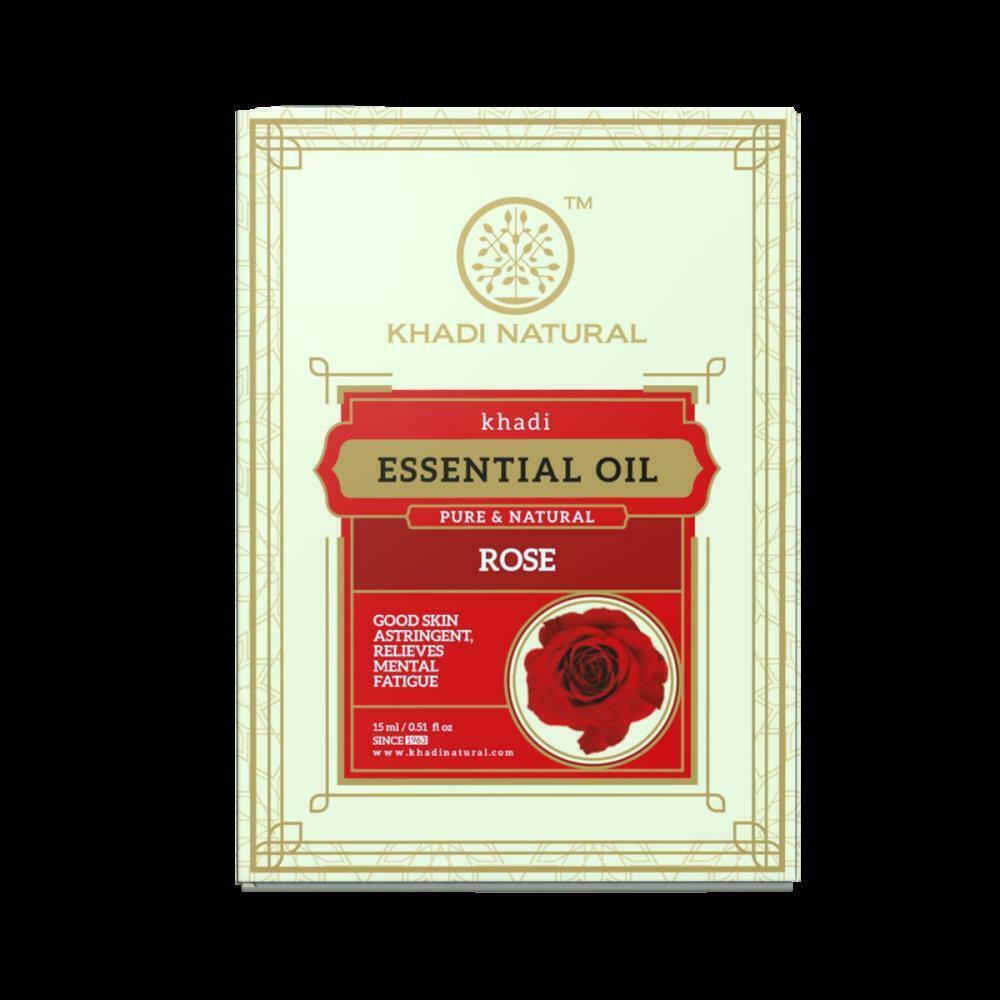 Khadi Natural Rose Pure Essential Oil 15ml Ayurvedic Skin Face Body Massage Care - $11.96