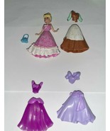 Disney Mattel Polly Pocket Lot CINDERELLA with Dresses and Purse - $9.99
