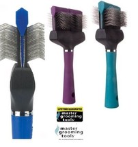 Master Grooming Tool DOUBLE WIDE FLEXIBLE PET SLICKER BRUSH MatBreaker C... - $16.99