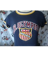 Vintage Champion Blue Bar Tag Wisconsin Jr Olympics ringer T Shirt Sz S - $27.71