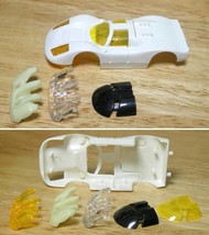 1976-93 TYCO HO Slot Car Dodge Van Plastic FRONT & REAR BUMPERS Unused Off White 