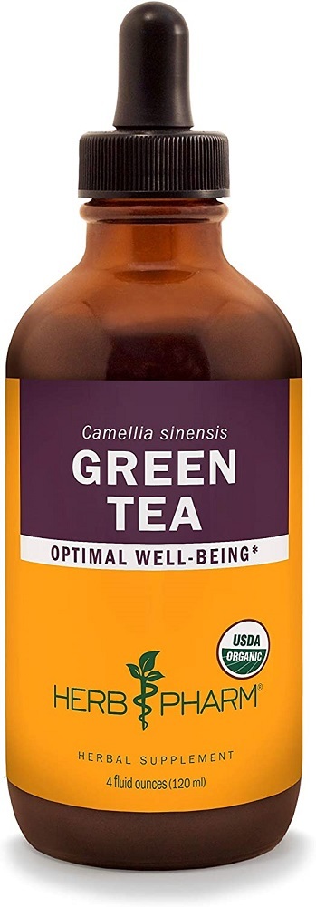 Herb Pharm Certified Organic Green Tea Liquid Extract, Cane Alcohol, 4 Ounce