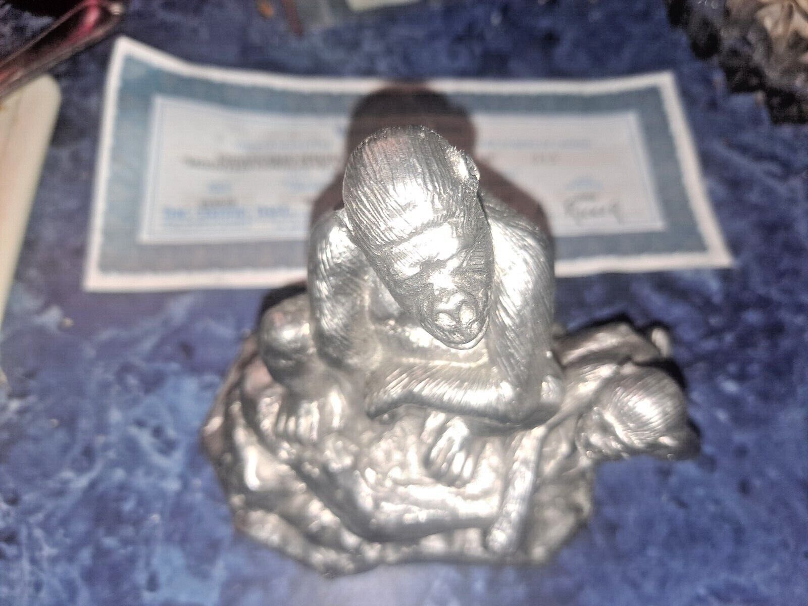 Michael Ricker PEWTER Endangered Species Gorillas of Africa Numbered w