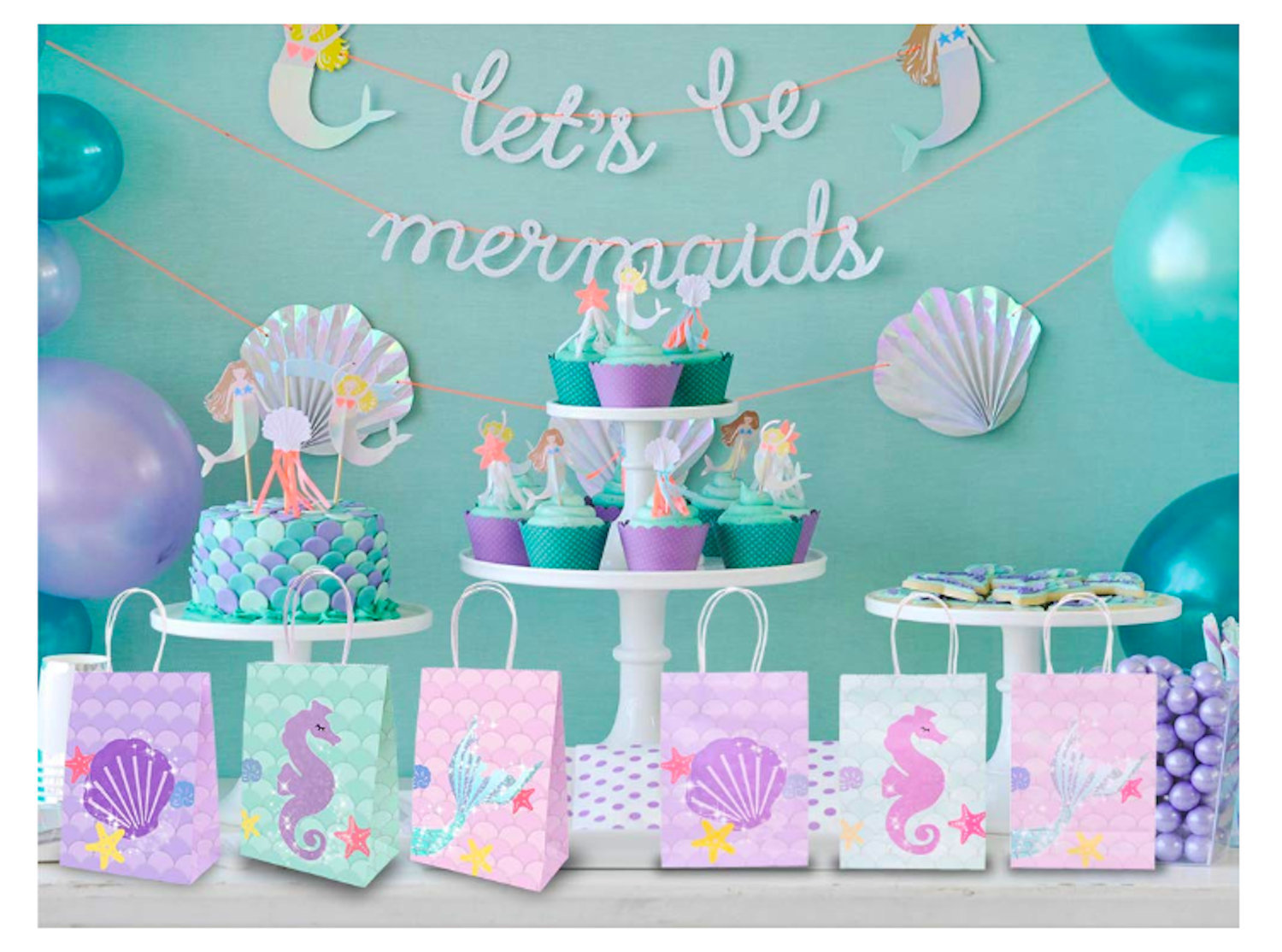 15 Mermaid Party Bags Mermaid Gift Bags Paper Bags Mermaid birthday