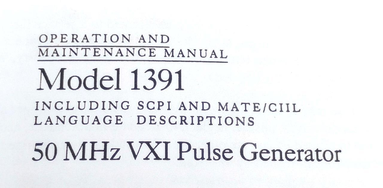 Wavetek Model 1391 50mhz Vxi Pulse Generator And Similar Items 7646