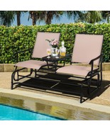 Costway 2 Person Outdoor Patio Double Glider Chair Loveseat Rocking - $245.77