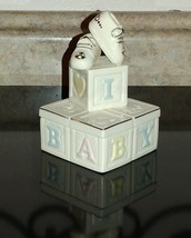 Lenox Precious Steps Box Baby Blocks Trinket Box w/ Original Presentatio... - $34.64