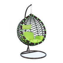 Wicker Hanging Egg Swing Chair Green Indoor Outdoor Use - £702.24 GBP