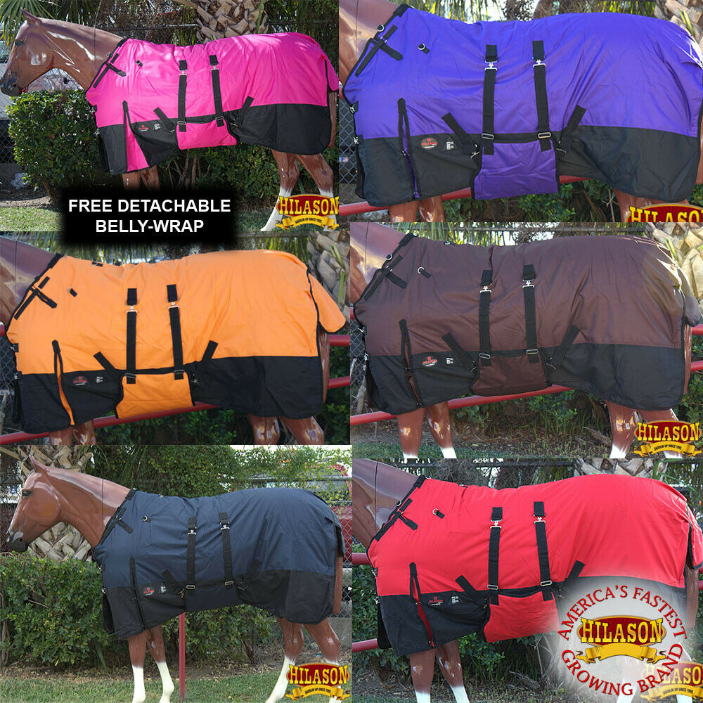 Hilason 1200D Winter Waterproof Horse Blanket Surcingle Belly Wrap U-L-MX - $84.95