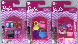 Mattel Barbie Doll Fashion Accessory Sets Handbags, Shoes, Headbands - 3 Packs! - $9.95