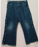 Blue Jeans Denim Boys Size 8 Husky Wrangler Legendary Gold Adjustable Wa... - $17.99