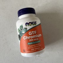 Now Foods GTF Chromium 200 mcg 250 Tablets Metabolism Exp 05/2026 - $14.60